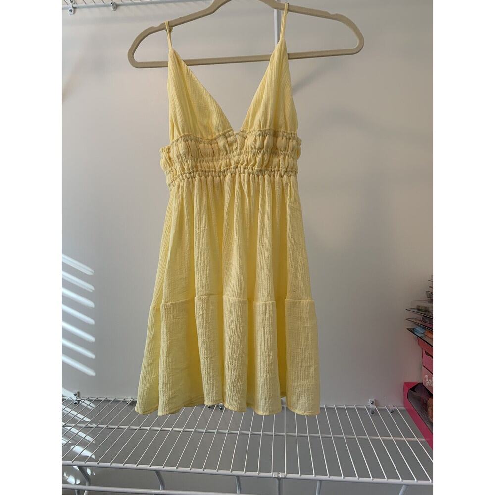 Love Tree Woven Solid Mini Tiered Cami Dress-Medium-NWT - Picture 2 of 4